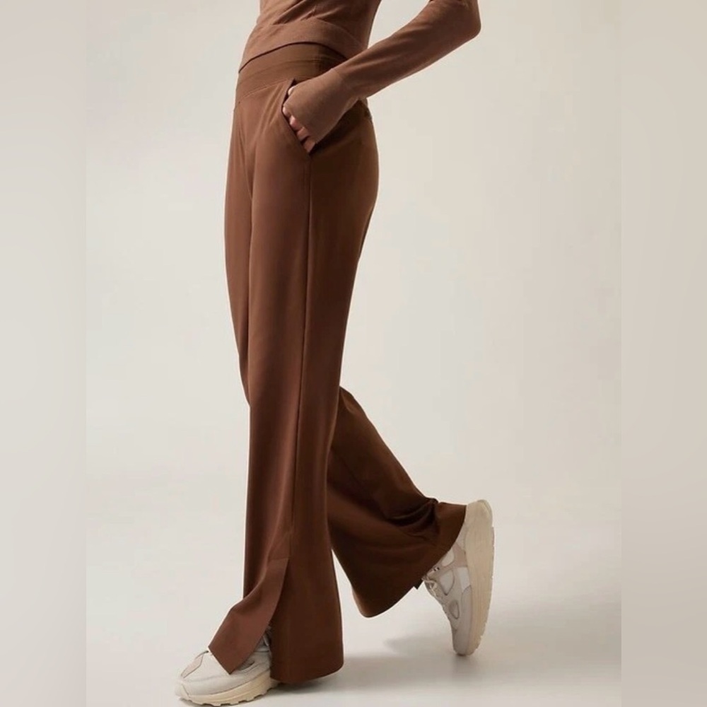 Athleta Small Tall Venice Flare Pants Mahogany Brown